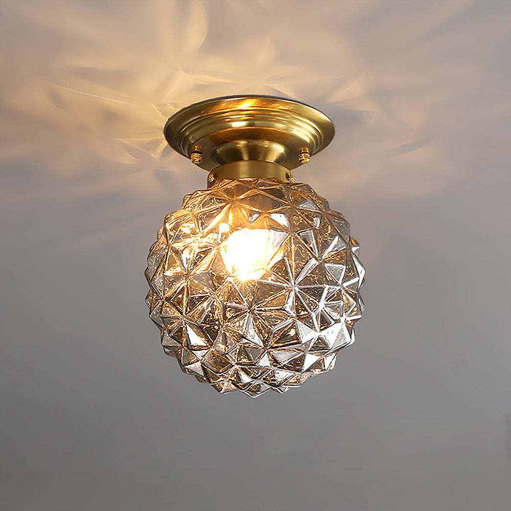Vintage Fancy Clear Glass Hallway Ceiling Light -Homdiy