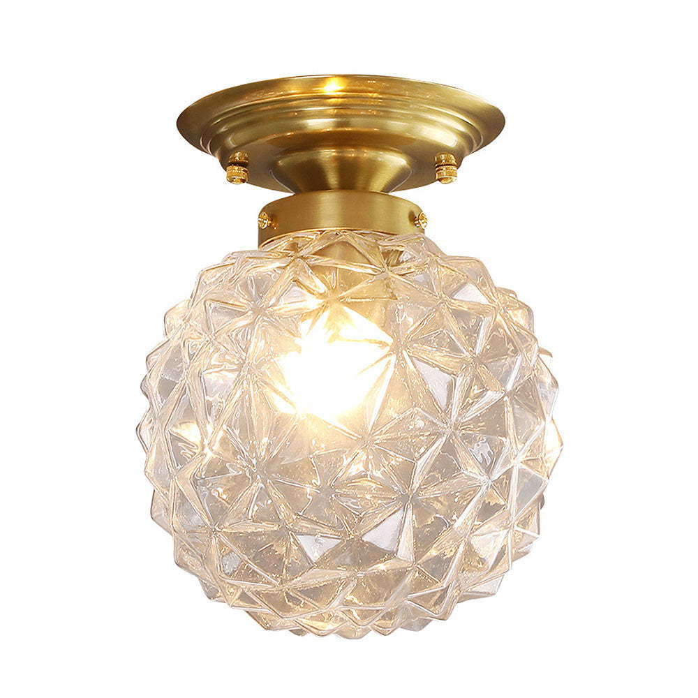 Vintage Fancy Clear Glass Hallway Ceiling Light -Homdiy
