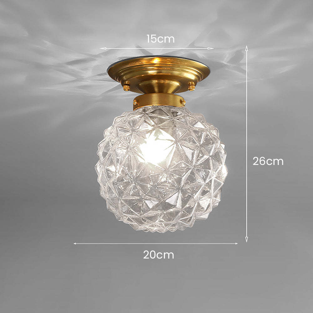 Vintage Fancy Clear Glass Hallway Ceiling Light -Homdiy