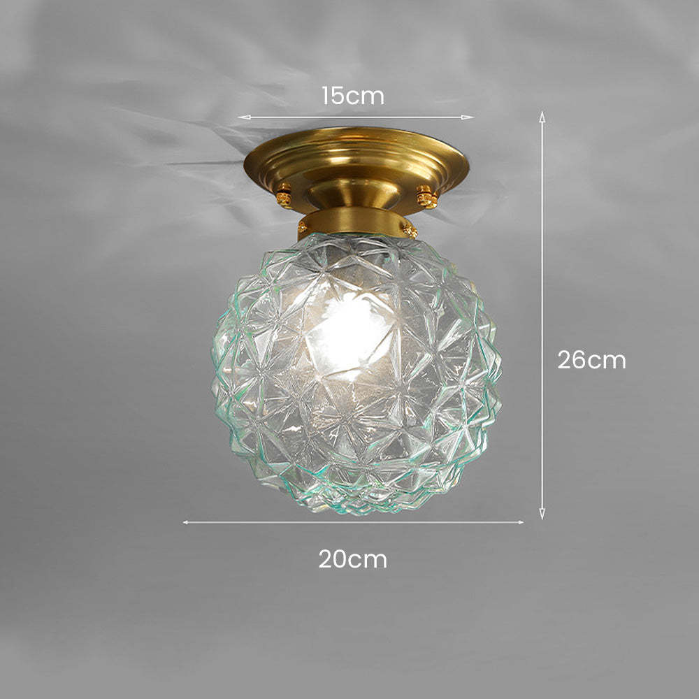 Vintage Fancy Clear Glass Hallway Ceiling Light -Homdiy