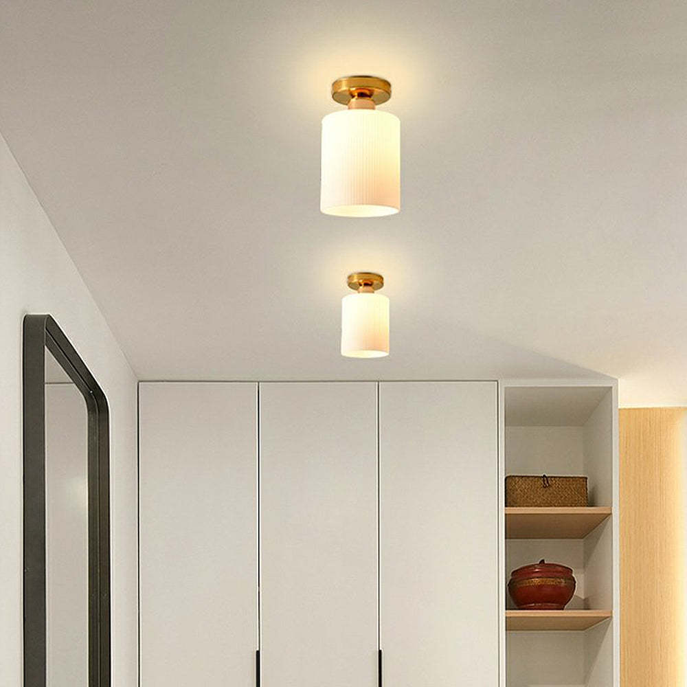 French White Simple Hallway Ceiling Light -Homdiy
