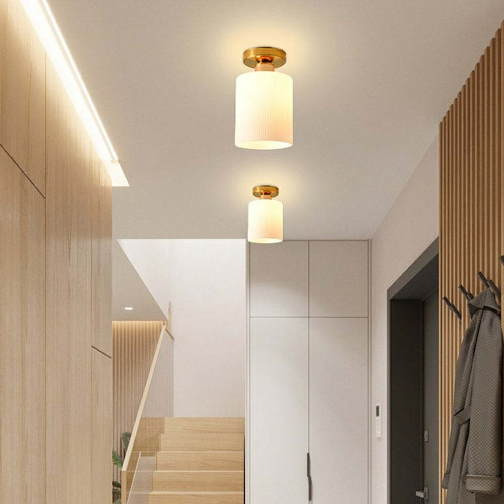 French White Simple Hallway Ceiling Light -Homdiy