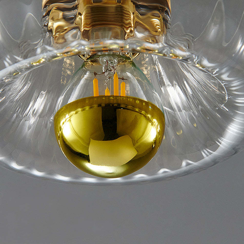 Modern Small Simple Clear Glass Ceiling Light -Homdiy