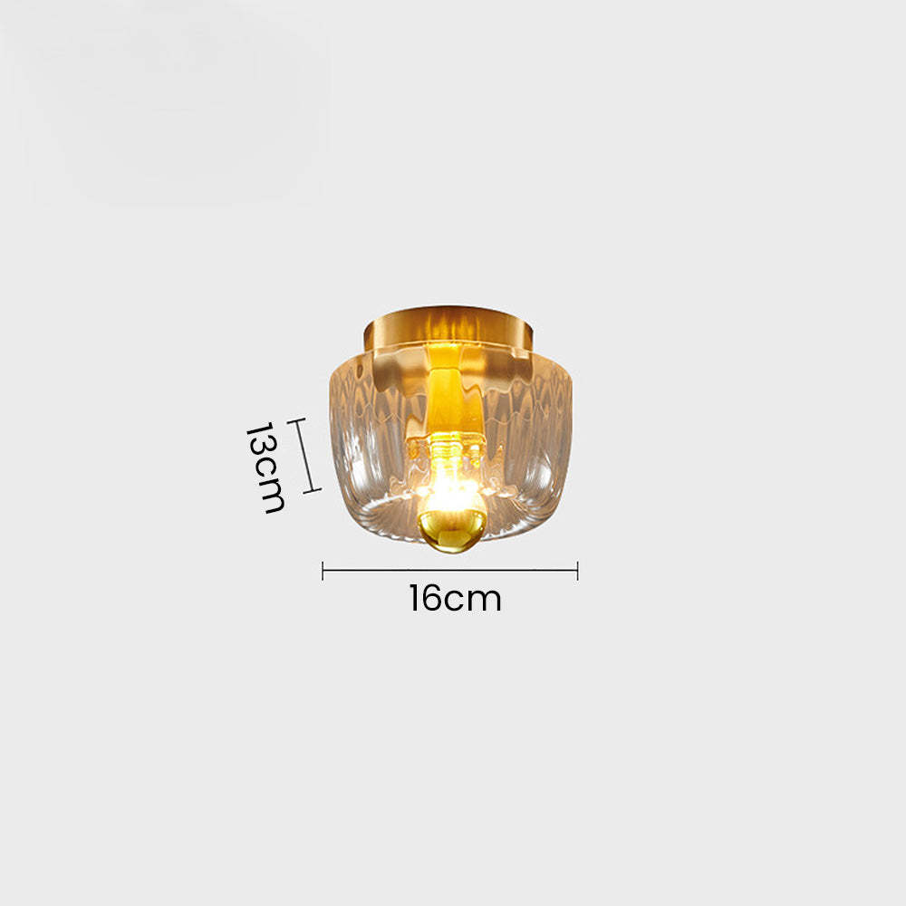 Modern Small Simple Clear Glass Ceiling Light -Homdiy