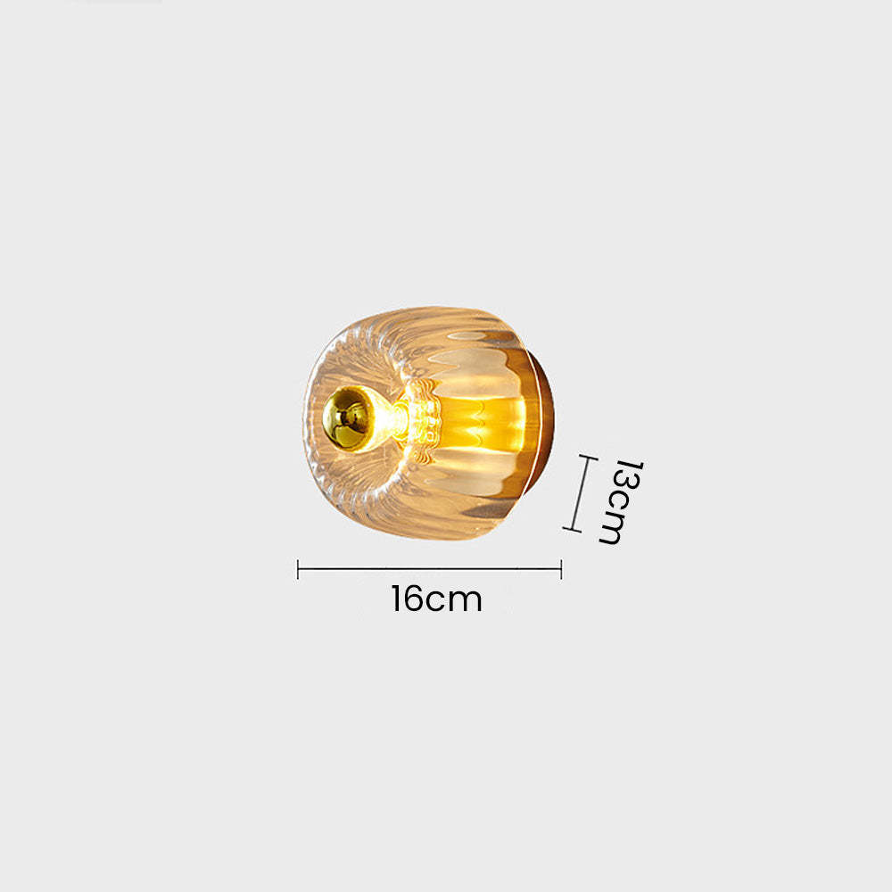 Modern Small Simple Clear Glass Ceiling Light -Homdiy