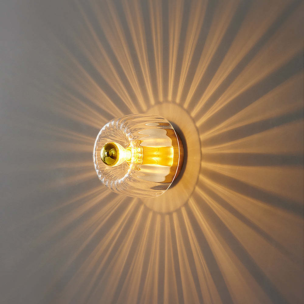 Modern Small Simple Clear Glass Ceiling Light -Homdiy
