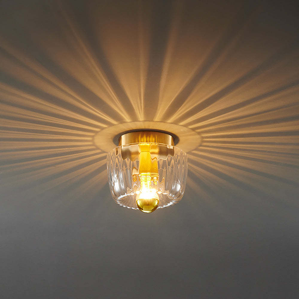 Modern Small Simple Clear Glass Ceiling Light -Homdiy