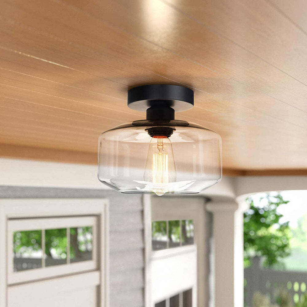Modern Clear Glass Ceiling Light -Homdiy