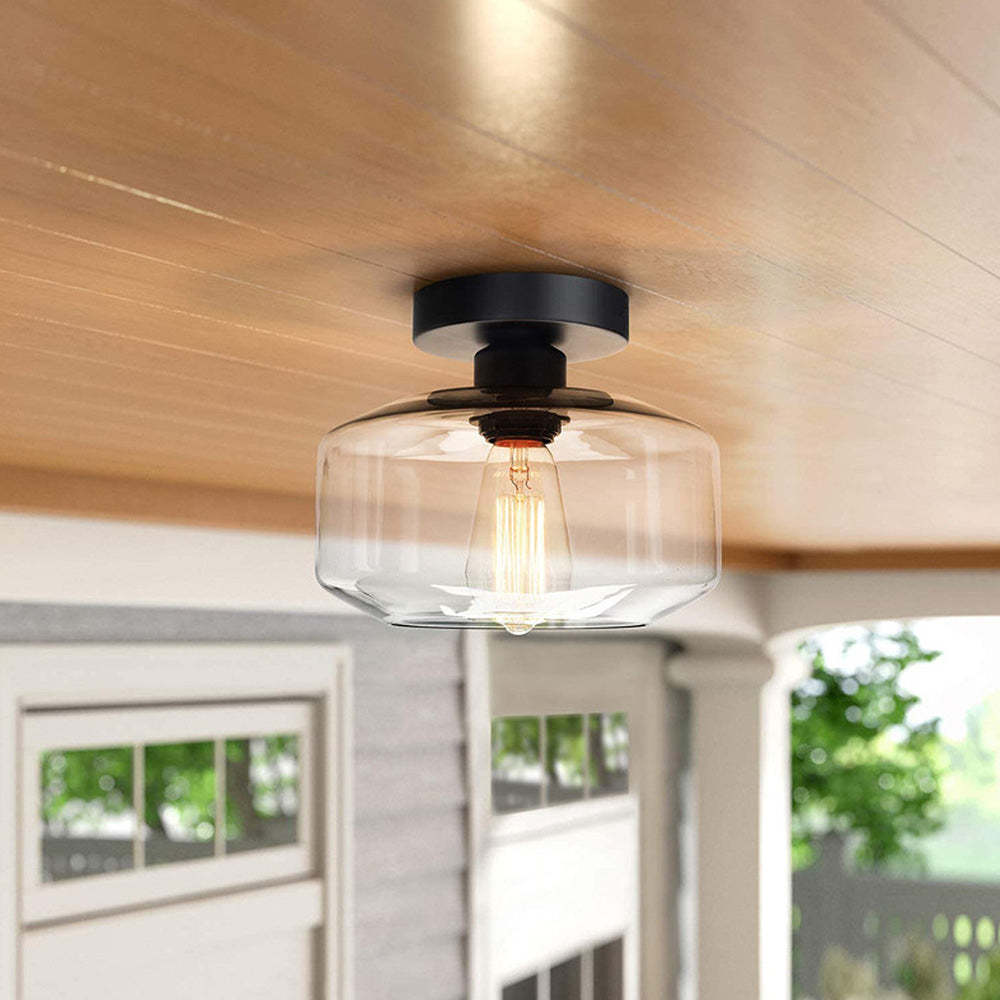 Modern Clear Glass Ceiling Light -Homdiy