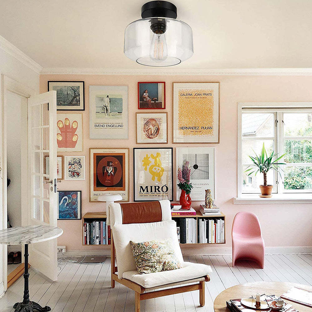 Modern Clear Glass Ceiling Light -Homdiy