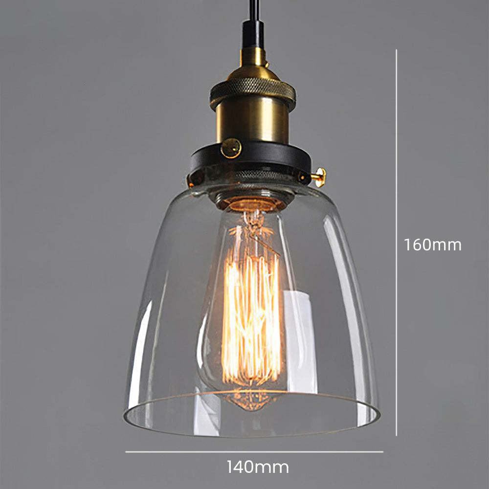 Retro Personalized Clear Glass Pendant Light -Homdiy