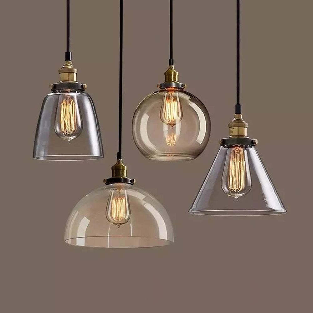 Retro Personalized Clear Glass Pendant Light -Homdiy