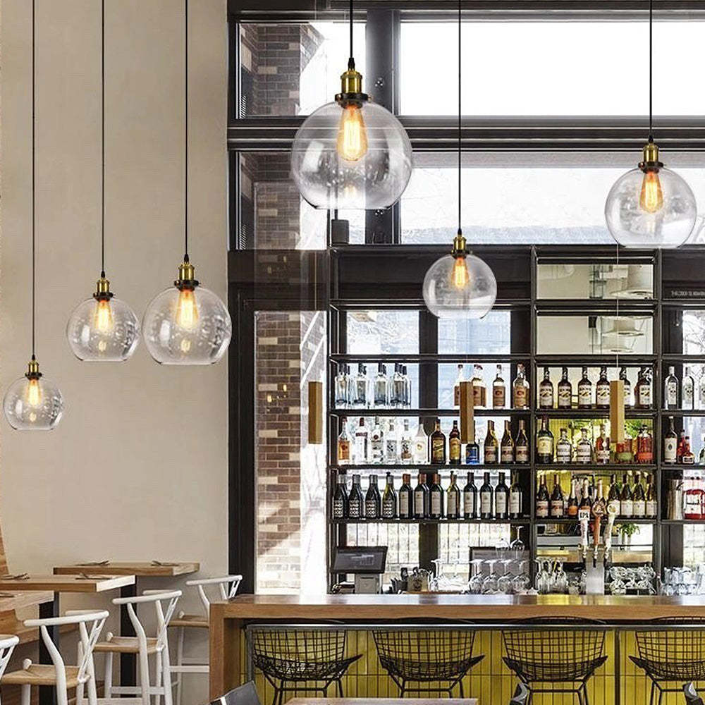 Retro Personalized Clear Glass Pendant Light -Homdiy