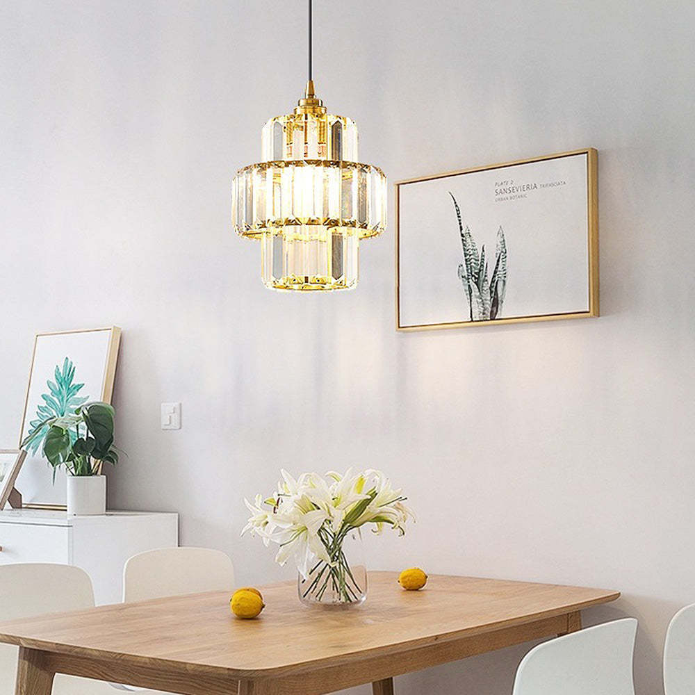 Vintage Luxury Crystal Glass Pendant Light -Homdiy