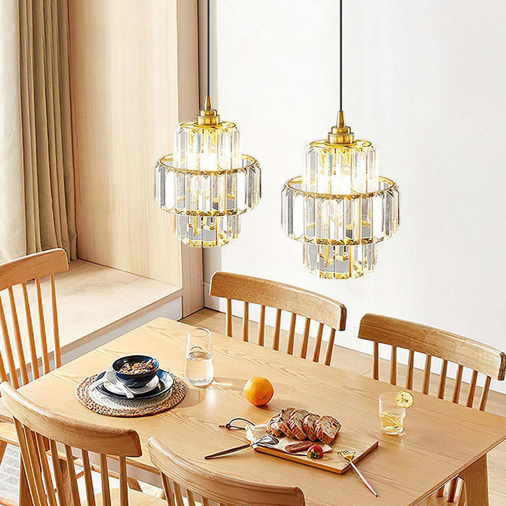 Vintage Luxury Crystal Glass Pendant Light -Homdiy