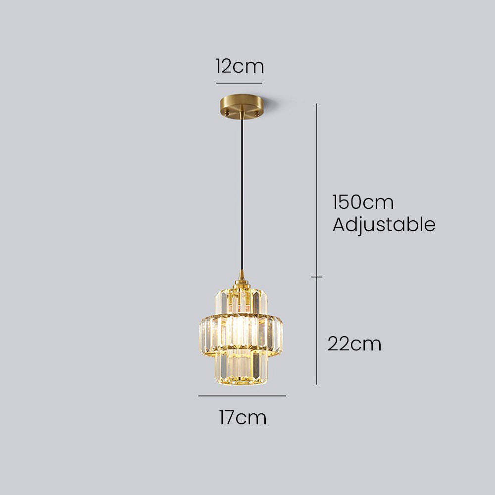 Vintage Luxury Crystal Glass Pendant Light -Homdiy