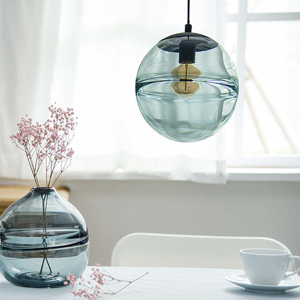 Minimalist Orb Clear Glass Pendant Light -Homdiy
