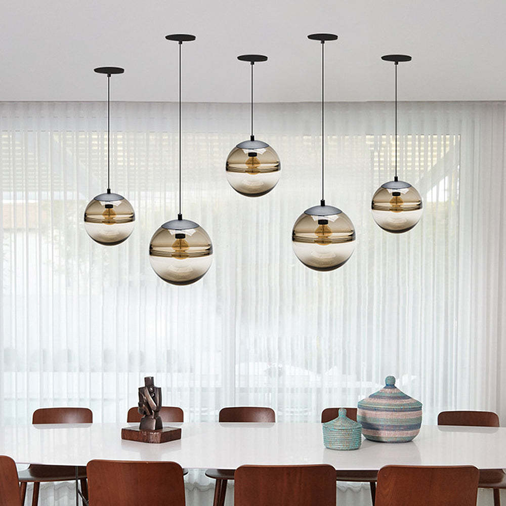 Minimalist Orb Clear Glass Pendant Light -Homdiy