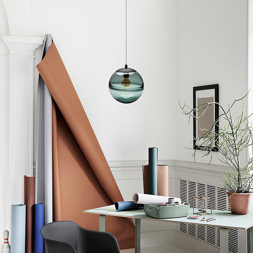Minimalist Orb Clear Glass Pendant Light -Homdiy
