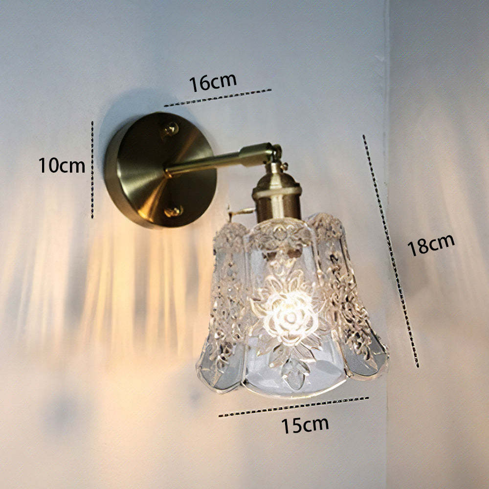 Medieval Flower Glass Clear Pendant Light -Homdiy