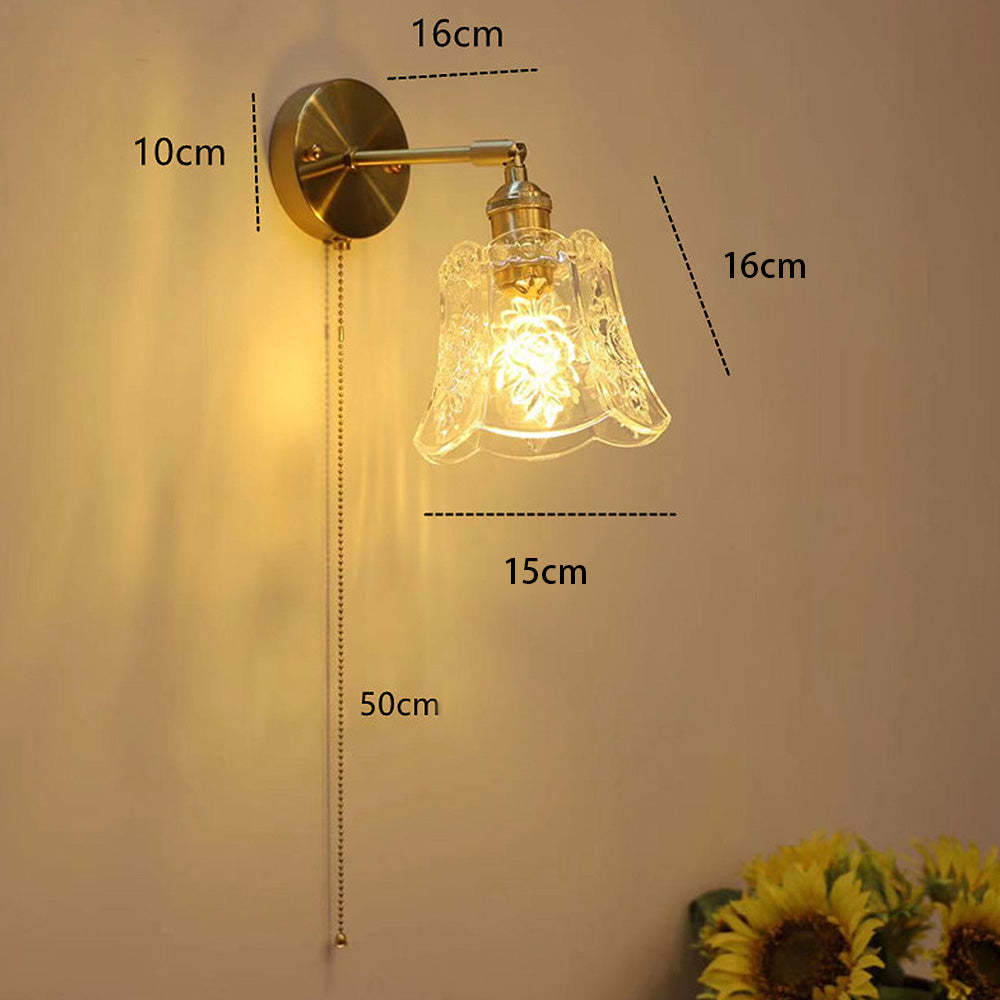 Medieval Flower Glass Clear Pendant Light -Homdiy