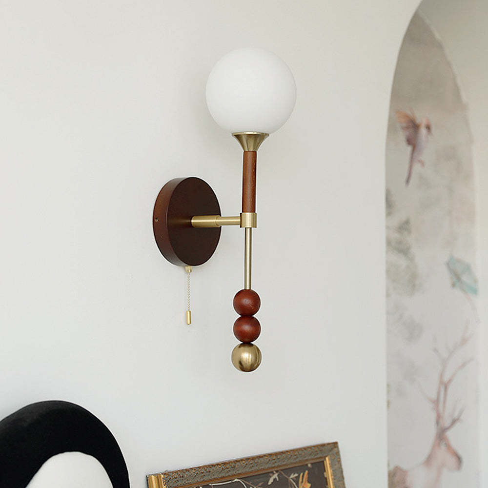 French Wooden Retro Long Wall Light -Homdiy