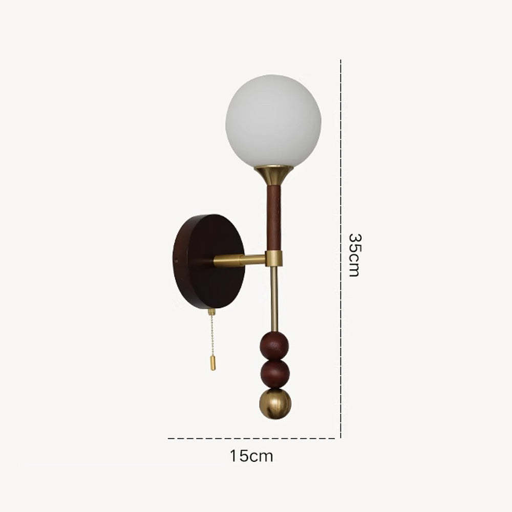 French Wooden Retro Long Wall Light -Homdiy