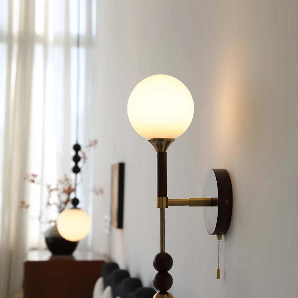 French Wooden Retro Long Wall Light -Homdiy