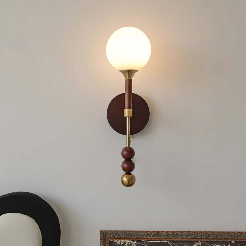 French Wooden Retro Long Wall Light -Homdiy