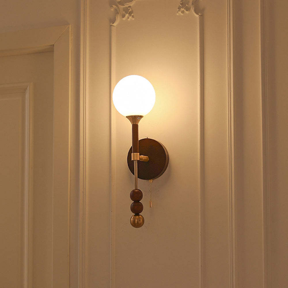 French Wooden Retro Long Wall Light -Homdiy