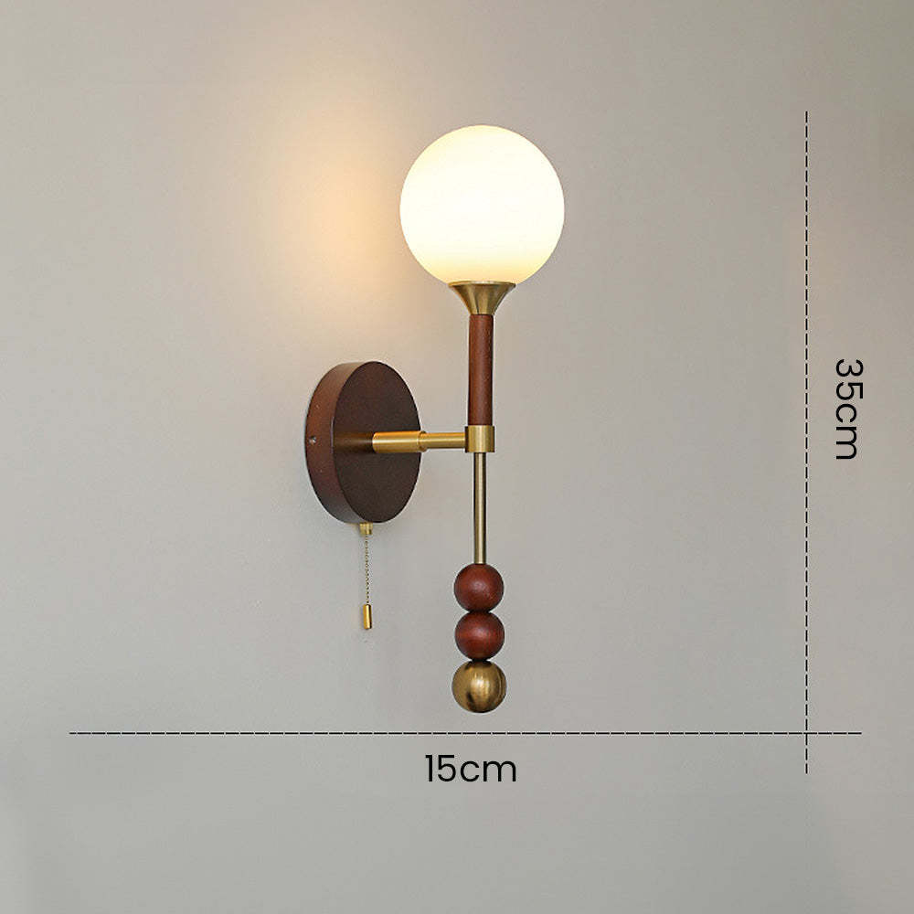French Wooden Retro Long Wall Light -Homdiy