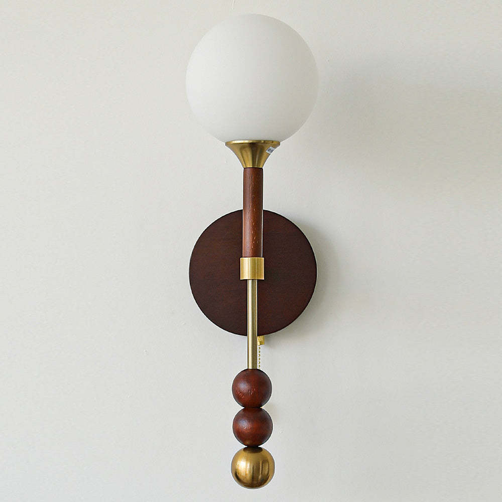 French Wooden Retro Long Wall Light -Homdiy