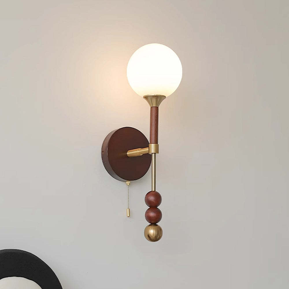 French Wooden Retro Long Wall Light -Homdiy