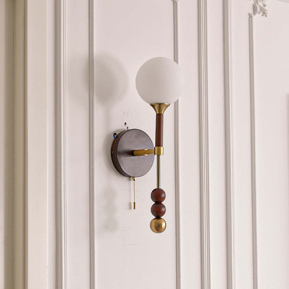 French Wooden Retro Long Wall Light -Homdiy