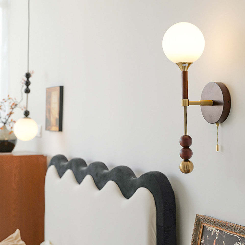 French Wooden Retro Long Wall Light -Homdiy