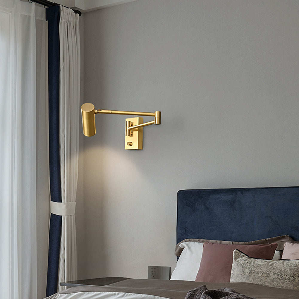 Modern Luxury Brass Rotatable Wall Light -Homdiy