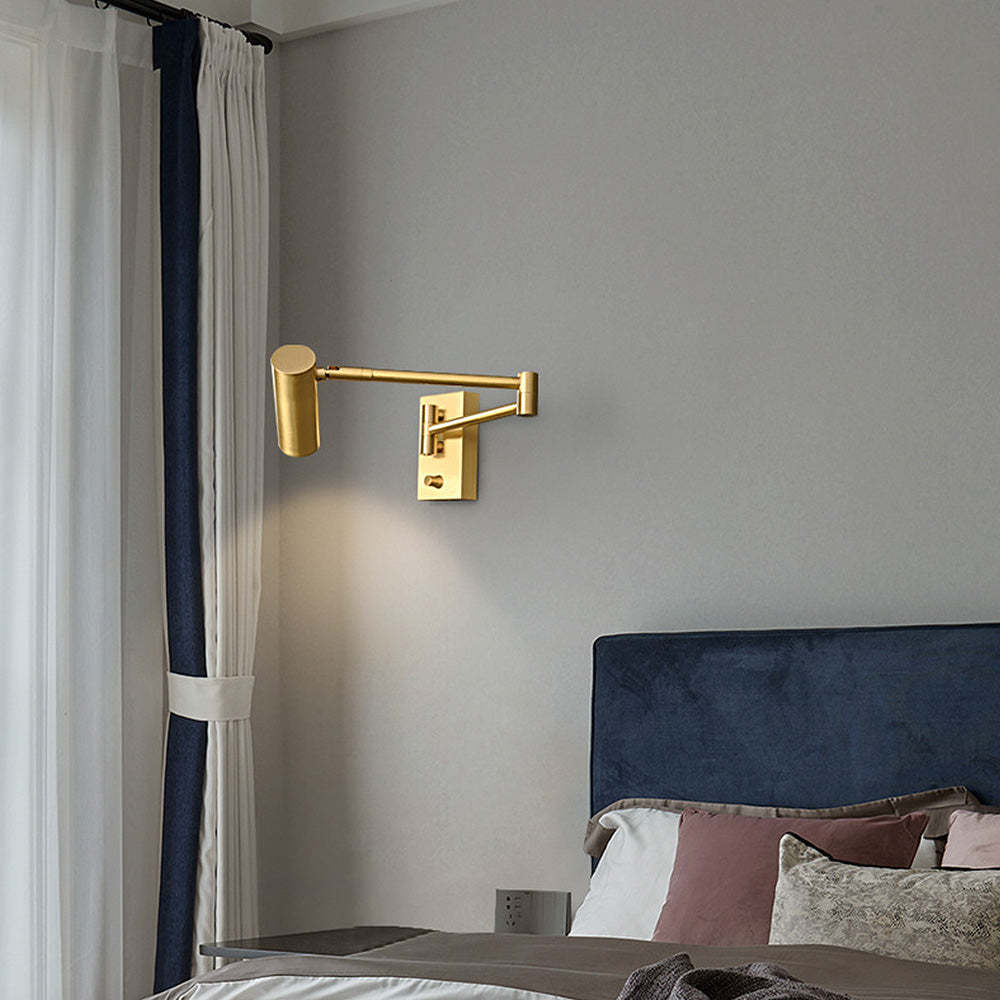Modern Luxury Brass Rotatable Wall Light -Homdiy