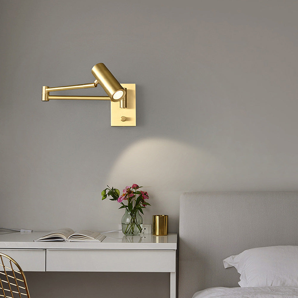 Modern Luxury Brass Rotatable Wall Light -Homdiy