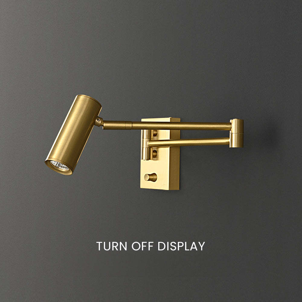 Modern Luxury Brass Rotatable Wall Light -Homdiy