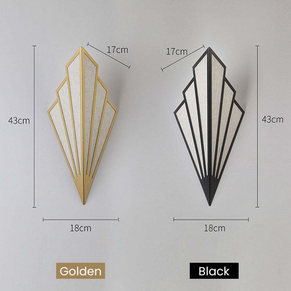 Contemporary Linen Geometric Wall LED Light -Homdiy