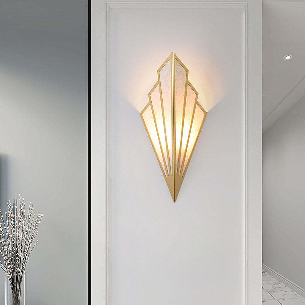 Contemporary Linen Geometric Wall LED Light -Homdiy