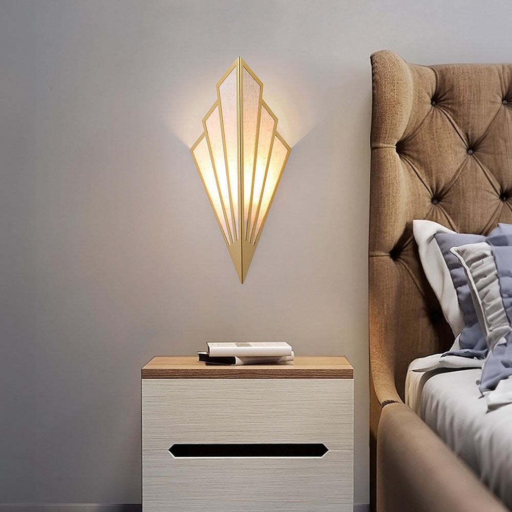 Contemporary Linen Geometric Wall LED Light -Homdiy