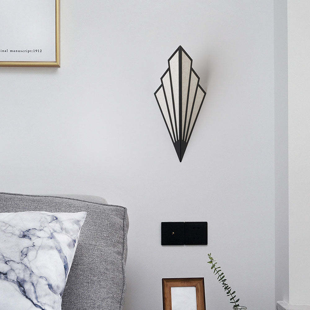Contemporary Linen Geometric Wall LED Light -Homdiy
