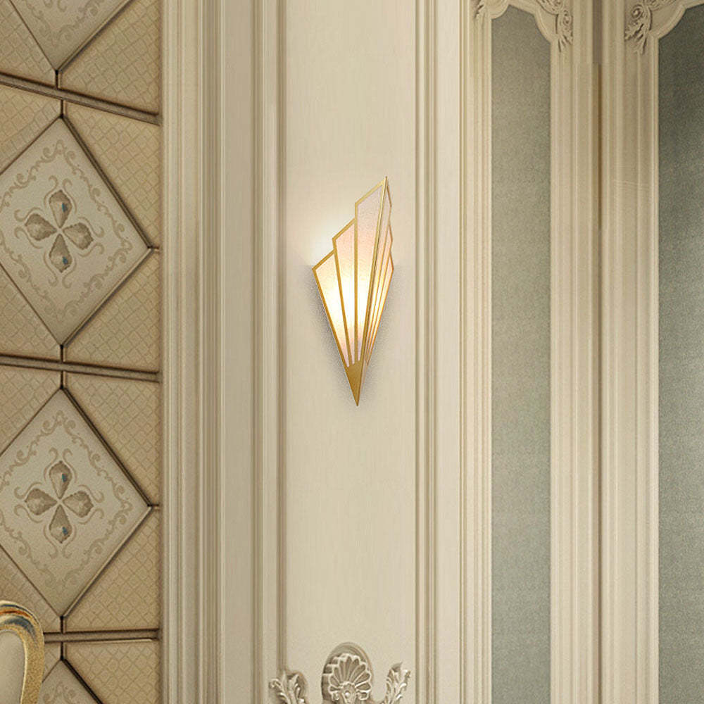 Contemporary Linen Geometric Wall LED Light -Homdiy