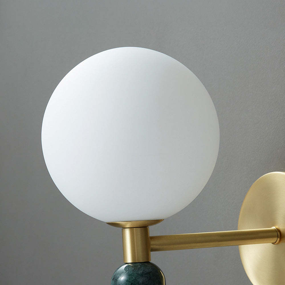 Marble Brass Bedside Wall Light -Homdiy