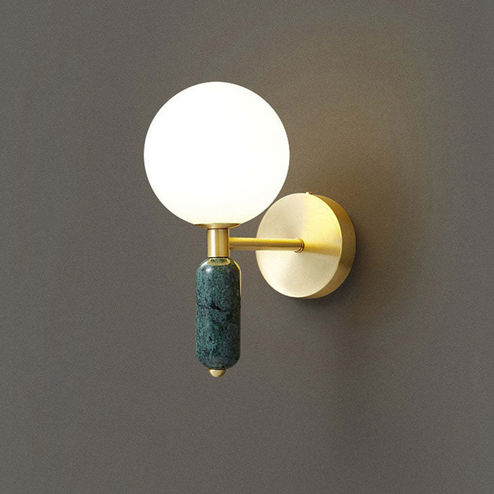 Marble Brass Bedside Wall Light -Homdiy