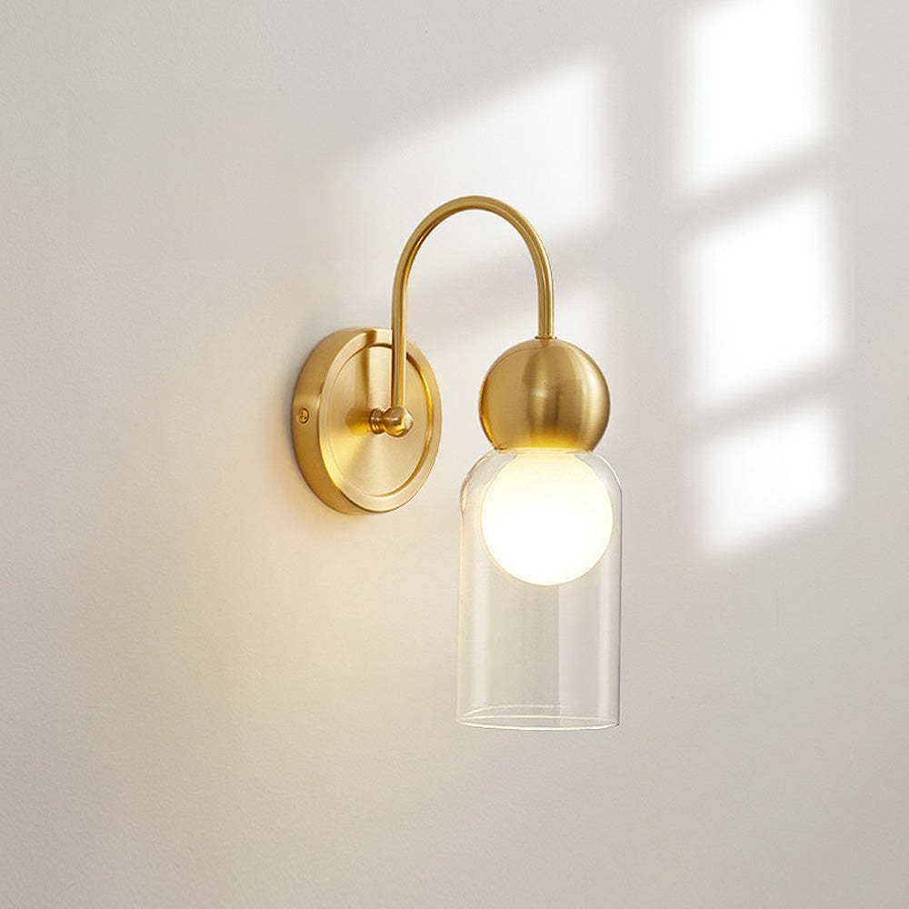 Stylish Clear Glass Nordic Wall Light -Homdiy