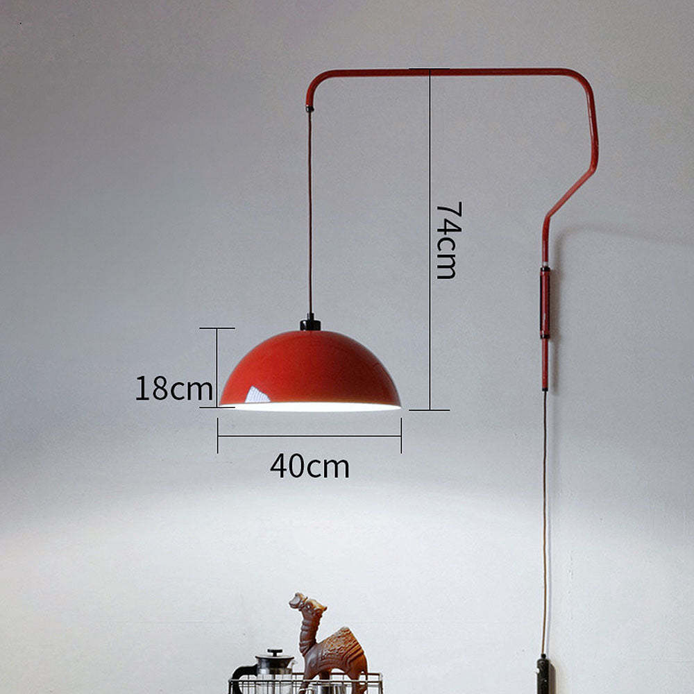 Nordic Geometry Red Aluminum Wall Light -Homdiy
