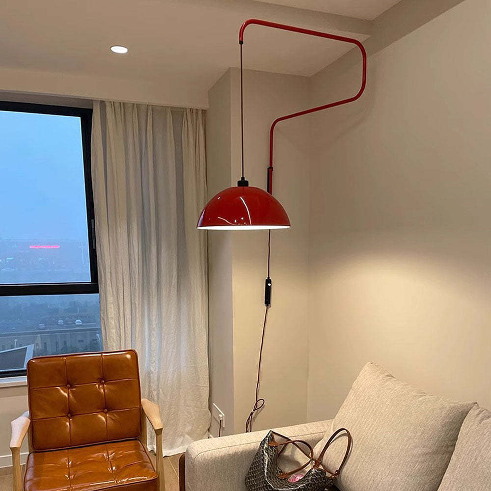 Nordic Geometry Red Aluminum Wall Light -Homdiy