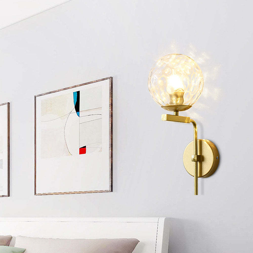 Scandinavian Bedside Glass Ball Wall Light -Homdiy